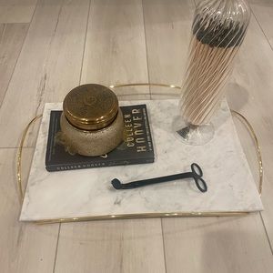 Marble tray with gold handles *NEW*